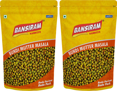 Bansiram Namkeen Bundi Mutter Masala(2 x 375 g)