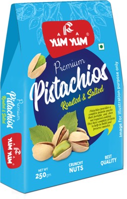 YUM YUM Roasted & Salted Pistachios 250g, Pista Dry Fruits -(250 g)