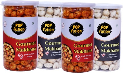 Popfusion Delicious Salted (2) & Peri-Peri (2) Flavour Roasted Makhana Combo Of 4(4 x 70 g)