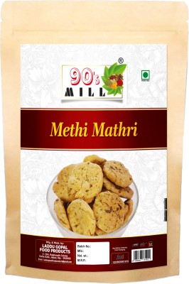 90's MILL Methi Mathri Chai Snack Matthi Marwar Khasta Mathari Achaar Matthi-350g*1Pack(350 g)