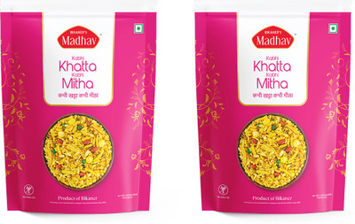 MADHAV Khatta Mitha 800Gm (400Gm x 2) Tangy Mixture | No Palm Oil | Bikaneri Taste(2 x 400 g)