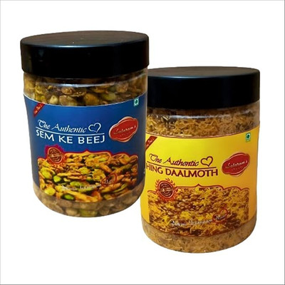 Lalaram's Farrukhabad's Famous Hing Flavour Daalmoth & Sem Ke Beej Combo – Tea Time Snacks(2 x 250 g)