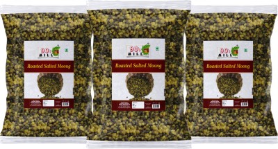 90's MILL Suryapur Sprouted Roasted Maash Green Moong Mung Bean Namkeen Snack-250g*3Pack(3 x 250 g)