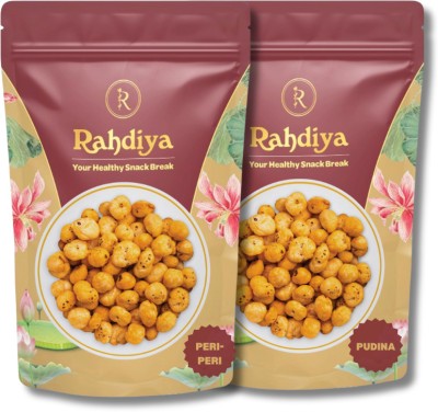 Rahdiya Premium Roasted Makhana | Pudina & Peri Peri | Ready to eat snack(2 x 65 g)