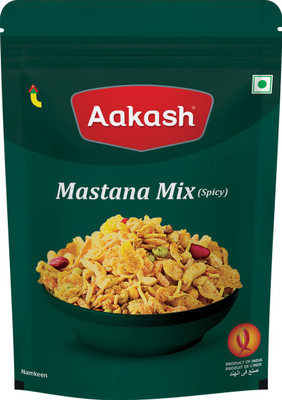 AAKASH Namkeen Mastana Mixture | Spicy Mixture With Spinach | Pack of 2 | 350 Gm Each(2 x 350 g)