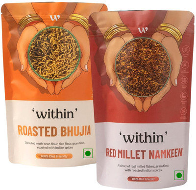 within Roasted Bhujia (150Gram) + Roasted Millet Namkeen(90Gram) Snack(2 x 120 g)