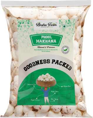 anshu farm Phool Makhana | Healthy Snack | Source of Fiber | Ideal for Fasting(750 g)