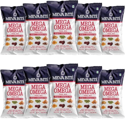 MevaBite Mega Omega Trail Mix (Pack of 10)(10 x 43 g)