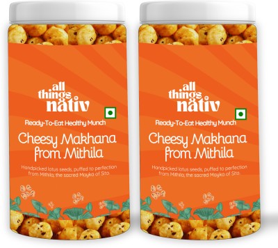 All Things Nativ Cheese Flavoured Makhana, Puffed Snacks, Healthy and Tasty(2 x 73 g)