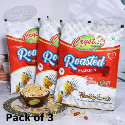 Crystal Namkeen Gold and Crispy Chidwa Mixture Namkeen | Light & Tasty Indian Snack(3 x 310 g)