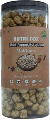 PUNAM ORGANICS NutriFox Black Pepper Hot Makhana Roasted in Olive Oil Snacks (Pack of 1)(80 g)