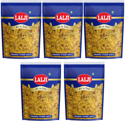 lalji All In One 2Kg (400Gm x 5) Bikaneri Namkeen Spicy and Crispy Healthy Snack(5 x 400 g)