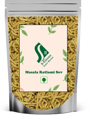 S Eleven Super Market Crispy & Crunchy Spicy Ratlami Sev/Indore's Famous Ratlami Sev Namkeen(1 kg)