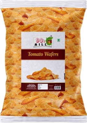 90's MILL Marwari Tomato Tango Flavour Aloo Chips Wafers Fried Potato Chips-350g*1Pack(350 g)