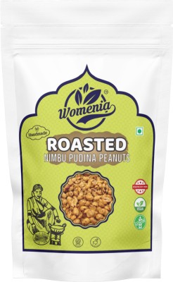 Womenia Roasted Peanuts Nimbu Pudina Masala 200 Gm | Salted Peanut | Lemon Mint Flavour(200 g)