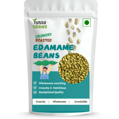 NUTTY NIBBLES Roasted Edamame beans for eating. high protein and fiber ...