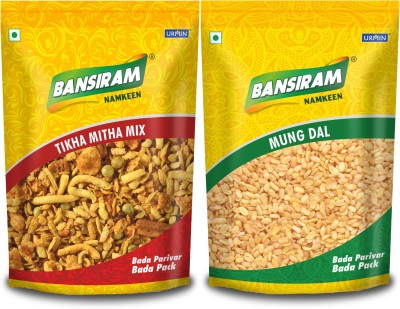 Bansiram Namkeen Tikha Mitha Mix & Mung Dal(2 x 400 g)