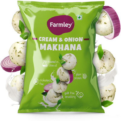 Farmley Cream & Onion Makhana Roasted In Olive Oil | Healthy Snacks(16 g)