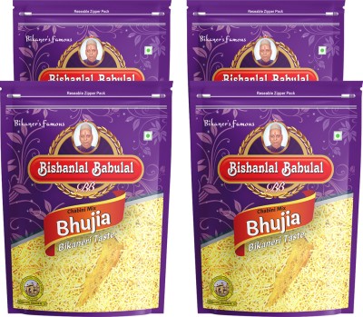 Bishanlal Babulal Chabini Mix Bhujia 1.6Kg (400Gm x 4) Tasty Bikaneri Namkeen Healthy Snack(4 x 400 g)