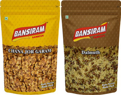 Bansiram Namkeen Chana Jor Garam & Dal Muth(2 x 375 g)