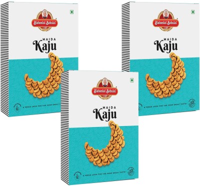 Bishanlal Babulal Maida Kaju Authentic Bikaneri 750Gm(250Gm x3) Healthy Snack Ready-to-Eat Namkeen(3 x 250 g)