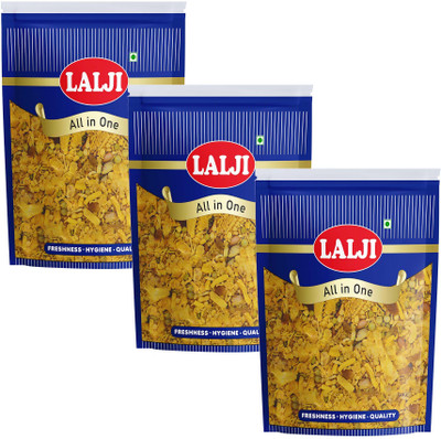 lalji All In One 1.2Kg (400Gm x 3) Bikaneri Namkeen Spicy and Crispy Healthy Snack(3 x 400 g)