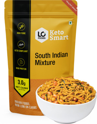 Lo! Foods Keto South Indian Mixture | Keto Snacks for Keto Diet | Sugar Free Namkeen(200 g)