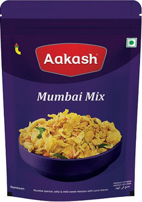 AAKASH Mumbai Mixture | Salty & Sweet Mix With Curry Leaves | Pack of 2 | 350 Gm Each(2 x 350 g)
