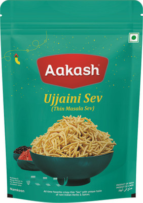 AAKASH Namkeen Ujjaini Sev |Specialty for Malwa Region | Pack of 2 | 350 Gm Each(2 x 350 g)