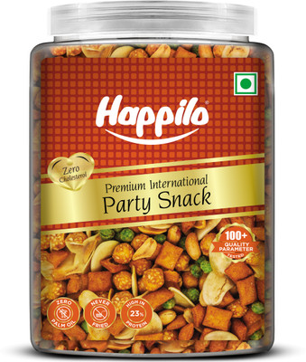 Happilo Premium International Party Snack Jar, Peanuts, Green Peas and Broad Beans(800 g)