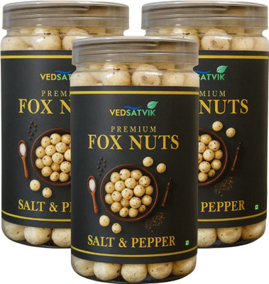 VedSatvik Salt & Pepper Roasted Fox Nuts (Pack of 3)(85 g)