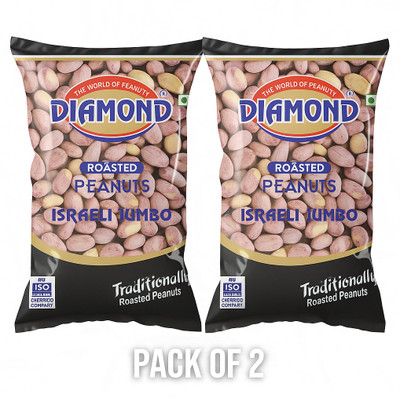 DIAMOND SING Crunchy Roasted Israeli Peanuts | Jumbo Size Singdana | Healthy Protein Snack(2 x 180 g)