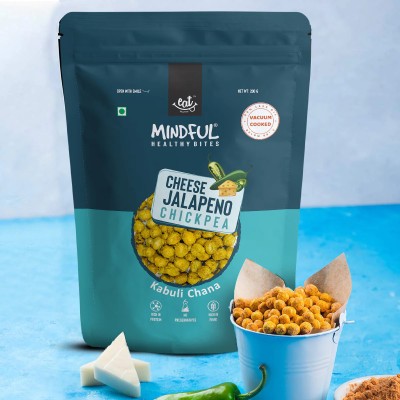 Eat Anytime Mindful Cheese & Jalapeno Pepper Roasted Chick Peas, Vegan & Gluten Free Snacks(0.2 kg)