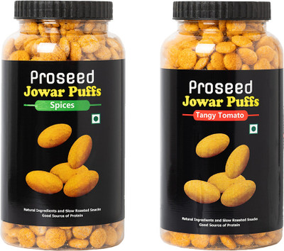 Proseed Jowar Puffs Spice & Tomato, 150g each Pack of 2(2 x 150 g)