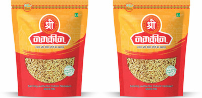 Shree Namkeen Ratlami Sev - Indore Special, Medium Spicy Crispy and Crunchy - Pack of 2, 400gm Each(2 x 400 g)