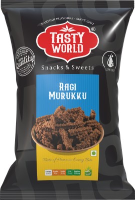 Tasty World Ragi Murukku - Finger Millet Murukku(4 x 100 g)