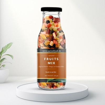 Aavashyak Sun Dried Fruits Mix like Kiwi, Orange, Cherry, Mango, Apple, Cranberry, Papaya(200 g)