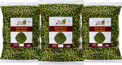 90's MILL Namkin Matar Vatana Chatpata Salty Masala Green Matar Party Snack-250g*3Pack(3 x 250 g)