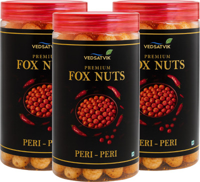 VedSatvik Peri-Peri Roasted Fox Nuts (Pack of 3)(85 g)