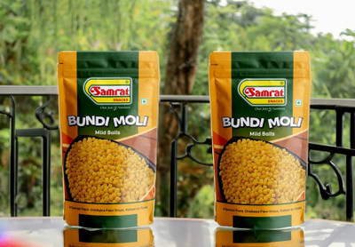 SAMRAT | BUNDI MOLI| Mild Balls| Crispy & Salted Snacks| Namkeen |Pack of 2|(2 x 1 kg)