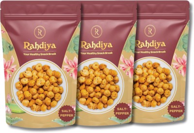 Rahdiya Premium Salt-Pepper Makhana | Ready to eat snacks | Pack of 3(3 x 65 g)