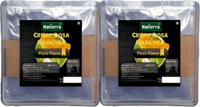 Natierra Crispy Dosa Khakhra | Combo Pack of 2 | Pizza Flavored | 12pcs x 2 or 150g x 2 |(6 x 50 g)