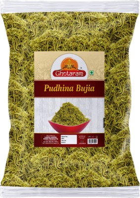 GHOTARAM Kufri Sindhuri Aloo Pudina Mint Bhujiya Bhujia Podina Bhujiya Namkeen-250g*1Pack(250 g)