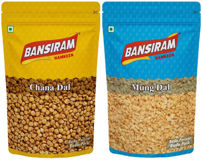 Bansiram Namkeen Chana Dal (375gm) & Mung Dal (350gm)(2 x 362.5 g)