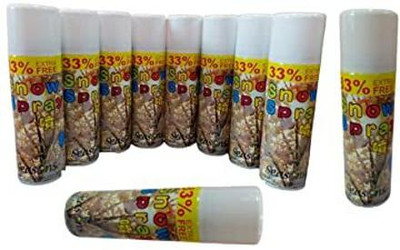 Shmaya White Snow Decorative Party Spray ( (Pack of 10) Snow Spray(30 ml, Pack of 10)