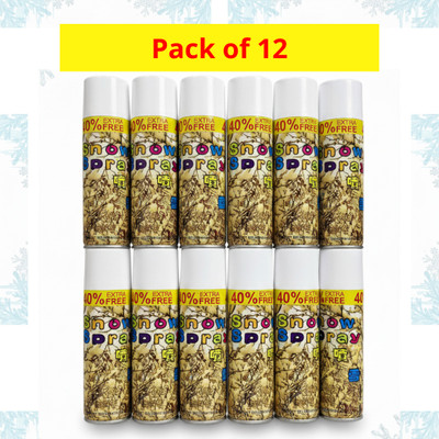 Festivaura Snow Spray White Foam - Pack of 12 | Premium Quality | Best Price Snow Spray(240 ml, Pack of 12)