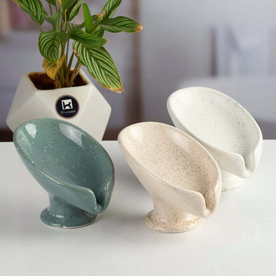 Kookee Ceramic Soap Holder Dish, Set of 1, Multicolor (Set of 3) (12198)(Multicolor)