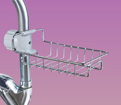 Vaynien Sink Caddy for storing Dish Sponge as well as Soap Bar(Silver)