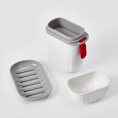 DeoDap Soap Box with Secure Seal and Non Leak Design Stylish Soap Box for Home(White)