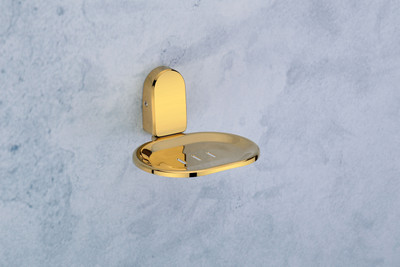 AGMECO Wall Mounted Soap Dish Holder for Bathroom Stainless Steel Design( Pack of 1)(Aura Gold)